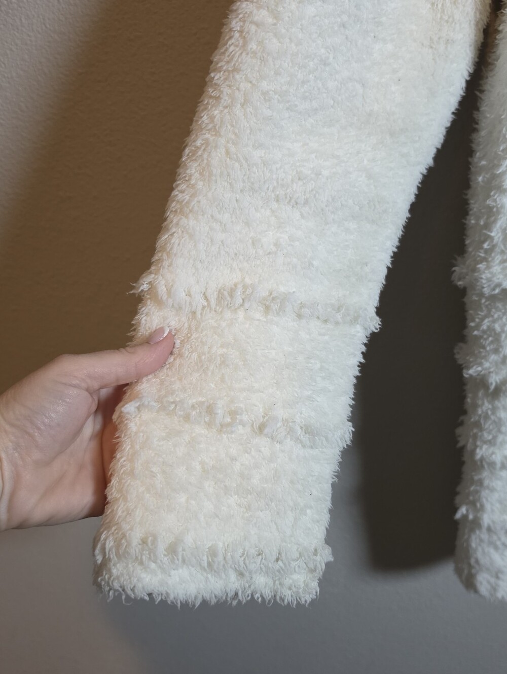 Barefoot Dreams CozyChic Boardwalk Cardigan L Off White Coastal Quiet Luxury - Picture 5 of 9